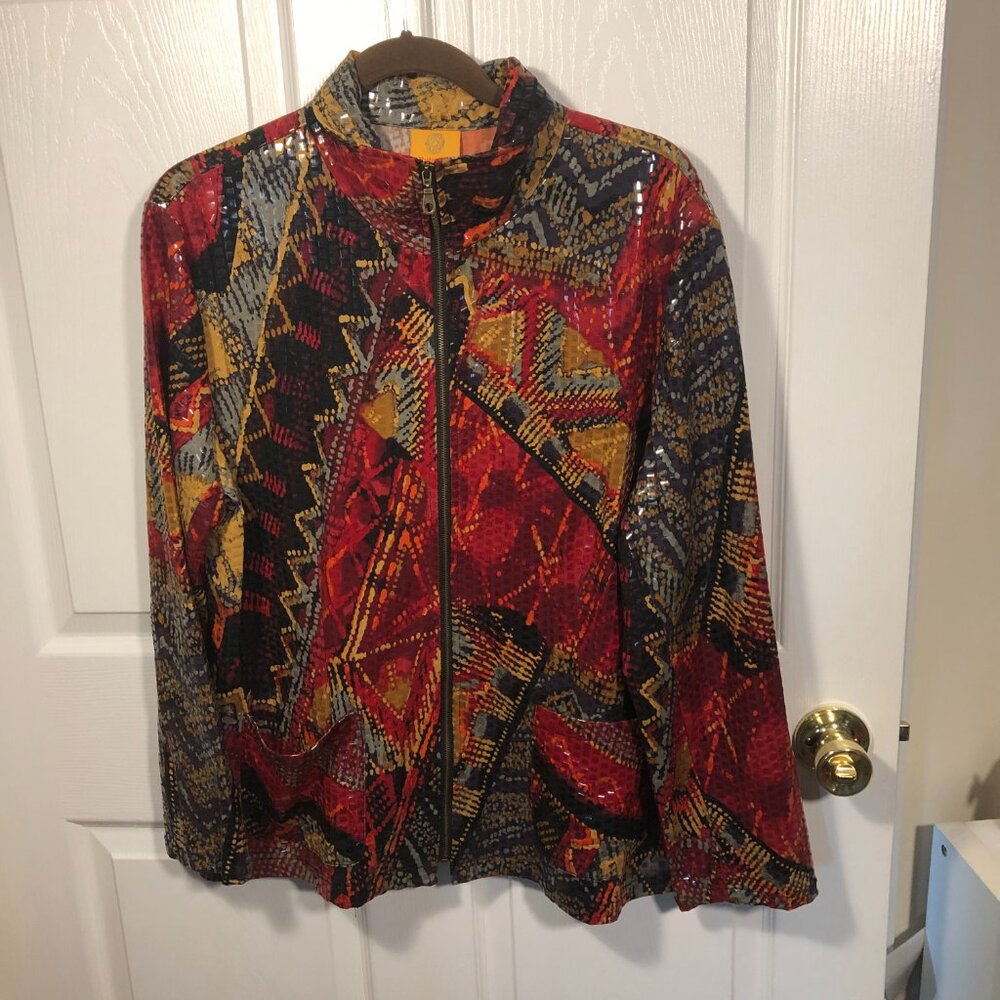 Ruby Road Jacket, Full Front Zip, Shimmer, Colorf… - image 2